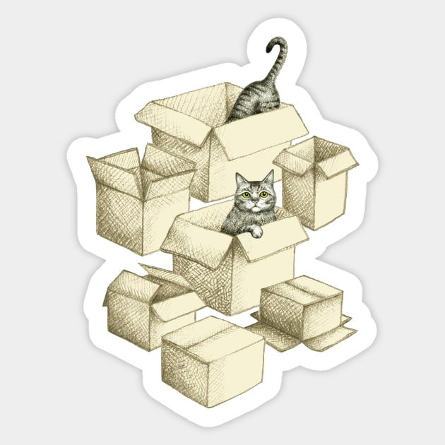 A Cat's Happy Place Sticker by PerrinLeFeuvre